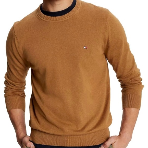 Tommy Hilfiger Men's Brown Signature Sweater size medium - Picture 1 of 10
